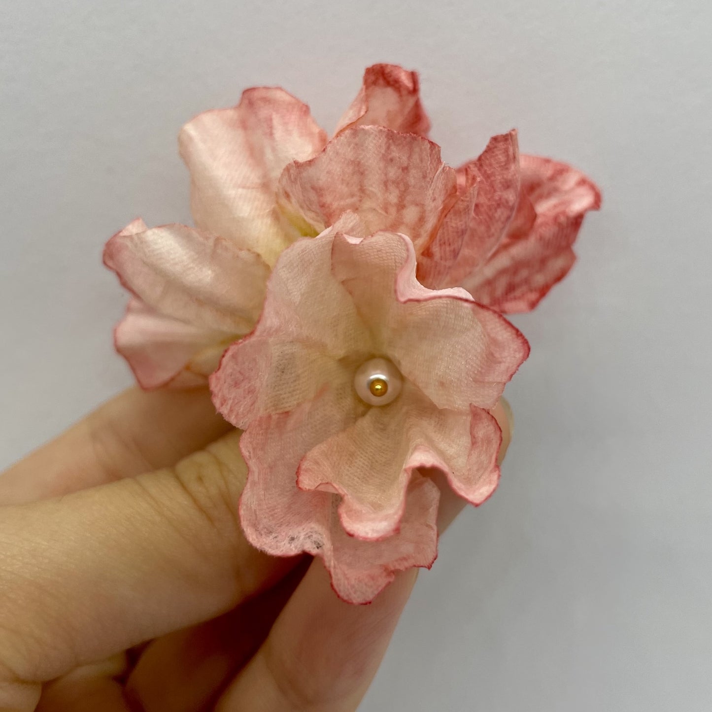 Pink Romanric Silky Flower Earrings