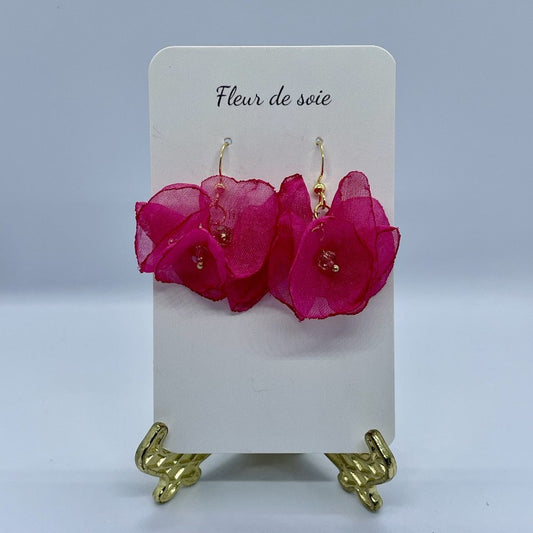 Best Flower Earrings. Airy light silky flower earrings. Best gifts for her. Best gifts for mum. Best anniversary gift for her. Best anniversary gift for wife. Best birthday gift for her. Best valentine’s gift for wife. Best Christmas gift for her. Best Christmas gift for teacher. Beautiful flower earrings. Comfortable earrings. Wedding earrings. Boho style earrings.